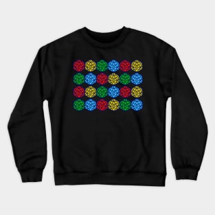 20 sided dice pattern Crewneck Sweatshirt